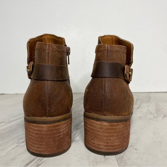 Korks Sonya Brown Leather Bootie 9 1/2 - Picture 3 of 15
